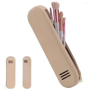 Kosmetiska väskor Silikon Makeup Brush Holder Bag Lätt att rengöra tvättbar påse Protect Make Up Accessories Travel Essentials For Women