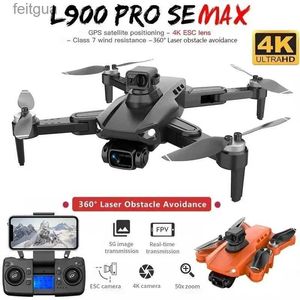 Дроны L900 Pro SE MAX GPS Drone 4K Профессиональная двойная HD камера 5G FPV 360 Объезд препятствий Бесщеточный двигатель Радиоуправляемый квадрокоптер Игрушка YQ240213