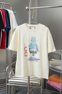 24SS herr t-shirt designer t-shirt ren bomull broderad kort ärm rund hals topp kvinnor mode lyx kort ärm par t-shirt 916