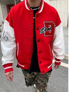 Letter Stitching Embroidery Womens Jacket Coat Y2K Jacket Couple Clothes Embroidery Baseball Uniform Casual Loose 240126