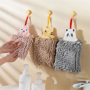 Towel Cartoon Animal Chenille Hand Soft Quick Dry Portable Microfiber Towels With Hanging Loops Kitchen Dishcloth For Home Bath