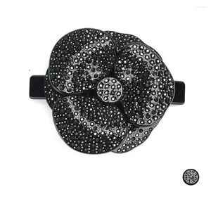 Grampos de cabelo preto um design francês clipe barrette para mulheres meninas elegante acessório ornamento jóias titular nupcial