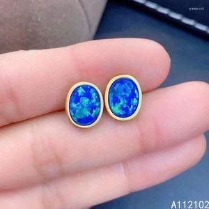 Stud Earrings KJJEAXCMY 925 Sterling Silver Inlaid Natural Opal Girl Luxury Gemstone Ear Support Test Chinese Style