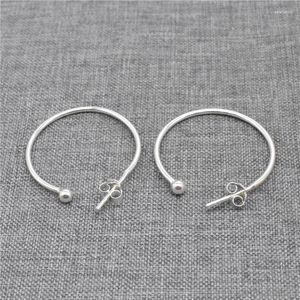 Studörhängen 925 Sterling Silver Earring Wire Poster Ball End Hooks w/ Backs