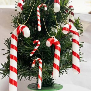 Decorações de natal doces cana jóias hortelã decoração plástico varinha artesanato mini pingente casa