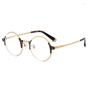 Sunglasses Frames Japan Ultra-light Handmade Titanium Aceteta Glasses Frame Men Women Retro Literary Eyeglasses With Optical Prescription