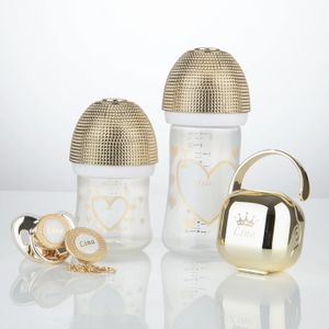 Miyocar Lovely Luxurious Custom Baby Pacifiers and Baby Bottle Set with Name for Boy and Girl0-6 Months Baby Shower 240125