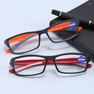 Solglasögon män europeiska amerikanska modesportläsningsglasögon anti blå ljus presbyopia glasögon äldre HD