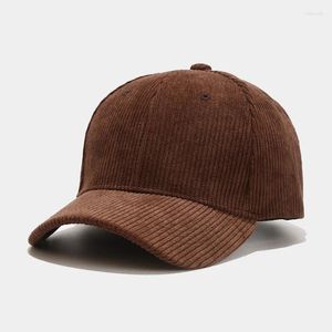 Ball Caps Spring Autumn Corduroy Baseball Cap Unisex Vintage Hat Women Men Outdoor Adjustable