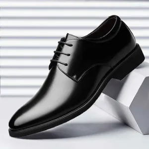 Sapatos de vestido tamanho grande negócios couro masculino desgaste formal juventude casual estilo coreano na moda designer britânico homens