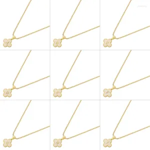 Pendant Necklaces ZHUKOU 26 Letters Pendants Enamel Dripping Oil Flowers Charms Women Brass Handmade Jewelry Wholesale VL421