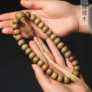 Strand Green Sandalwood Abacus Beads Hand String Men And Women's Rosary Ornaments Buddha Jewelry Accessories Wholesale