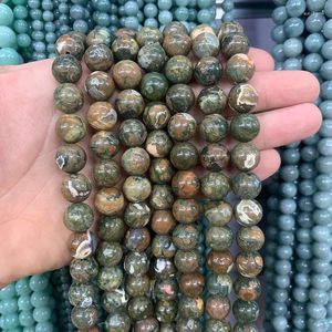 Lösa ädelstenar naturliga sten gamla Kambaba jaspers runda pärlor för smycken som gör DIY -tillbehör armband halsband 4/6/8/10/12mm15 