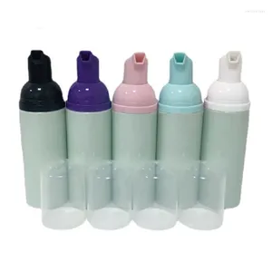 Bottiglie di stoccaggio 60ML Bottiglia di schiuma verde opaco Pompa Shampoo in plastica PET Detergente per il viso Dispenser di sapone portatile Mousse schiumogeno 20 pezzi