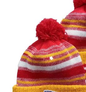 Nyaste vinter KC beanie stickade hattar idrottslag baseball fotboll basket beanies caps kvinnor män pom mode vinter topp caps9567010