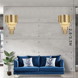 Wall Lamps Luxury Gold Sconce Crystal Lamp Modern Designer Lighting Fixture Bedroom Hallway Living Room Light Creative Home Decor