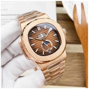 2024 QC 3K PP5711 8.3mm Classic Automicatic Men's Fine Steel Multi Function Transparent Band Machine P0219を見る