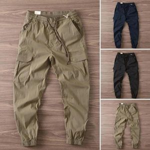 Men's Pants Good Jogger Trousers Leisure Men Cargo Breathable Drawstring Colorfast Multi Pockets
