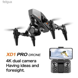 DRONES 2023 NYTT XD1 MINI DRONE 8K Professionell Dual Camera 5G WiFi Höjd Underhållning av fyra sidor Hinder Undvikande RC Quadcopter Toy YQ240213