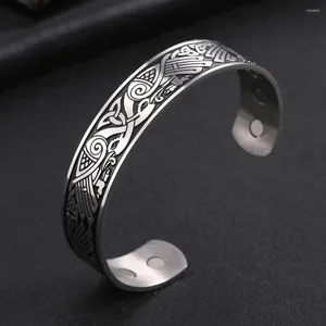 Bangle Vassago Viking Celtic Bracelet Amulet Stainless Steel Double Bird Cuff For Men And Women