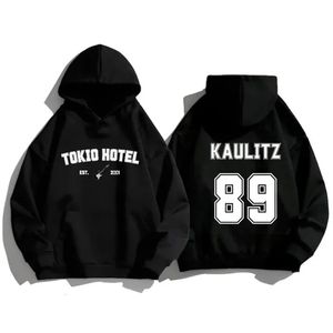 Tokio el unisex Cotton Hoodie Kaulitz Fashion Fleece Luxury Hooded Sweatshirt Plain Winter Autumn Print Men Women Pullover 240125