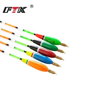 Ftk 5 pçs/lote flutuação 32g 42g 52g 62g cor misturada barguzinsky abeto flutuador vertical pesca para carpa pesca flutuador equipamento de pesca 240125