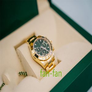 Brand World Luxury Watch En İyi Versiyonu İzle 40mm. Yeşil kadran sarı altın 18k yepyeni otomatik ETA 7750 izle 2 yıllık garanti erkek saatleri