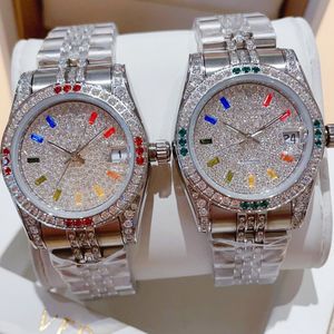 Moda Relógios de Quartzo Rosa Ouro Senhoras Relógio Swarovski Cristal Diamante Relógio de Luxo Designer 31mm Relógio de Pulso para Mulheres Montre De Luxe Relojmujer com Caixa