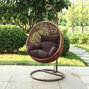 Camp Furniture Nordic Outdoor Swing Hanging Chair Rattan Woven Lazy Bird's Nest Rocking Indoor Household Leisure