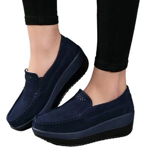 EOFK Spring Autumn Women Flats Platforma Platforma Damskie Komorowe Komfort Wedge Moccasins Ortopeda na swobodne buty 240124