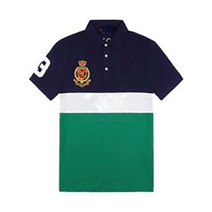 Sommarmän god kvalitet rl stor ponny 100%bomulls fritidsöverdimensionerade topp tees män kort ärm elegant klassisk hästpolo skjorta lyxdesigner golfkläder