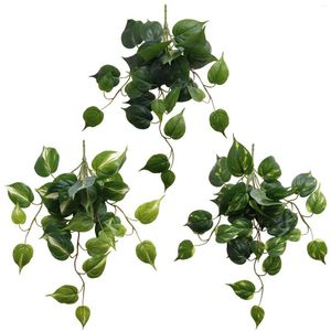 Decorative Flowers Artificial Plant Background Wall Simulation Grass Leaf Green Radish Home Shop Decoration