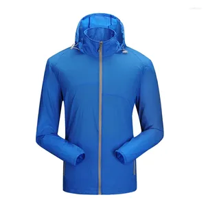 Outdoor Jackets Waterproof Hooded Sun-protective Clothing Spring Mountain Climbing Monochrome Wind Shield Men And Women COUPLE'S Skin Du