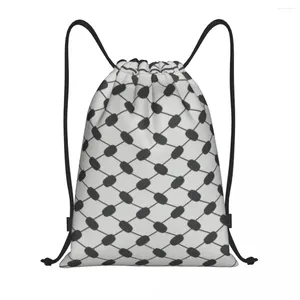 Einkaufstaschen Custom Palästina Palästina Hatta Keffiyeh Kordelzug Tasche Männer Frauen Leichte Sport Gym Lagerung Rucksack