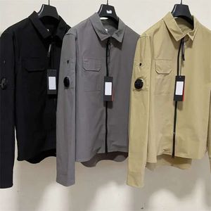 Mens Jacket Coat One Lens Lapel Shirt Jackets Garment Dyed Utility Overshirt Outdoor Men Cardigan Outerwear Clothe XXL 313