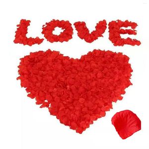 Декоративные цветы 1000 шт. искусственные лепестки роз для романтической ночи, свадьбы, вечеринки, украшения, красный цветок