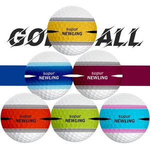 6PCS Supur Ning Golf Gamesボール3レイヤーボール屋内屋外ゴルフトレーニングエイズバックフットショルダーのマッサージボール240129