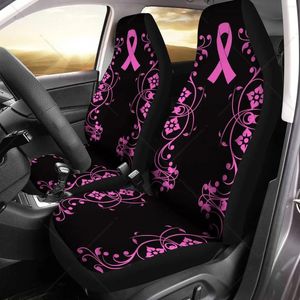 Siedziba samochodowa obejmuje auto raka piersi Drukuj Automotive Cover Pojazd przednie siedzenia wnętrz