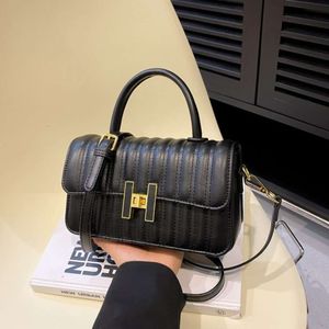 2024 New Folding Embroidered Thread Fashion Small Square Handbag with High Aesthetic Value, Unique Design of Handbag, Crossbody Bag 75% Factory Direct Sales