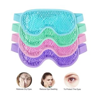 Máscara de olho para dormir com gelo, contas de gel reutilizáveis, terapia fria, cuidados com os olhos, relaxante, alívio da fadiga, cobertura para os olhos do sono, para rosto 240127