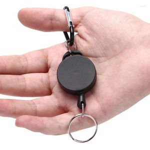 Schlüsselanhänger Schwarz Einziehbarer Schlüssel Camping Einbrecher Kettenhalter Taktischer Schlüsselbund Outdoor Ring Rückkehr