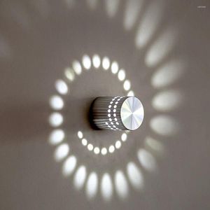 Lampa ścienna 3W Nowoczesne minimalistyczne światło LED Spiral Spiral KTV Decor Energy Energy Saving