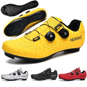 Road Cycling Shoes Men SPD With Lock Cycling Sports Shoes Flat-Bottomed Racing Speed Sports Shoes MTB Off-Road Cycling Shoes 240129