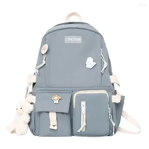 Mochilas escolares femininas estilo coreano, mochilas altas para meninas adolescentes, bolsa de ombro de nylon para estudantes, mochila escolar 2024 para meninos