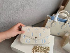 Novo designer saco de luxo três peças conjunto moda cartão saco carteira designer sacos ombro corrente crossbody sacos casual bolsa luxo
