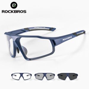 ROCKBROS Pochromic Cycling Glasses Bike Bicycle Sports Mens Sunglasses MTB Road Eyewear Protection Goggles 240130