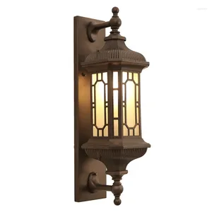 Lâmpada de parede estilo chinês lâmpadas pátio casa portão varanda iluminação à prova dwaterproof água retro villa jardim corredor loft varanda luzes luminária