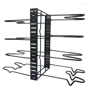 Stoccaggio da cucina Scaffale per pentole a 8 strati Organizza coperchio Rack Supporto per pentole Supporto per pentole Scolapiatti Ripiani Regolazione regolabile