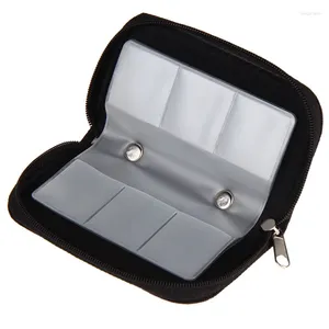 Borse portaoggetti Custodia per scheda Micro SD XD Portafoglio protettivo Nero 22 SDHC MMC CF Custodia con cerniera per trasporto di memoria