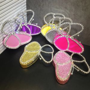Kobiety Butterfly Evening Torba Różowe/żółte kryształowe torebki Bling Wedding Party torebki koktajlowe torby na ramię Minaudiere 240130
